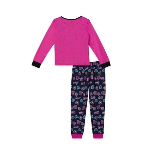 Girls Long Sleeve Pajama Lounge 2-Piece Set 2-Pack Size XS 4/5 - Picture 10 of 11